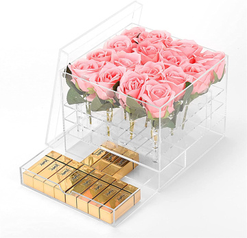 Premium Water Tight Clear Acrylic Flower Box for 9 Roses - Factory Wholesale