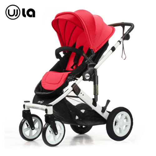 Pandang tinggi Penyaman roda bayi Stroller