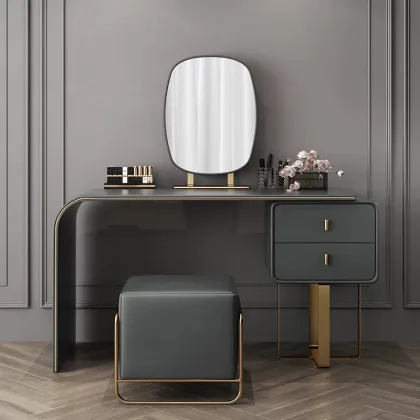 Wooden Dressing Table Vanity with LED Mirror