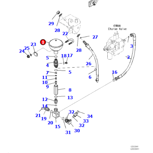 The accumulator assembly 425-62-23751 is suitable for WD600-6R WA470-6