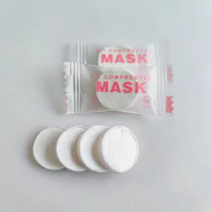 High Quality 100% Pure Cotton Face Mask and DIY Compressed Facial Mask for Smooth Skin Care