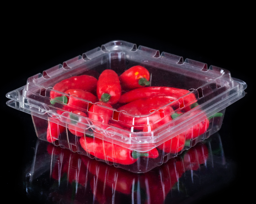 Caja de embalaje de plástico de venta caliente para vegetales