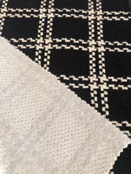 HIGH QUALITY BLACK WHITE DESIGN JACQUARD FABRIC