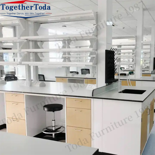 Steel biochemical laboratory table for laboratories