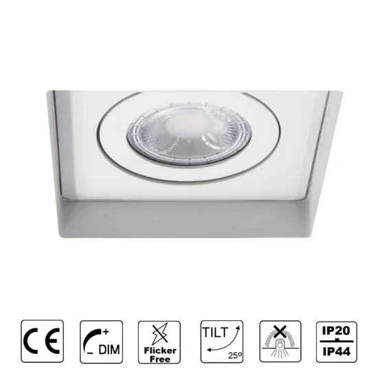 Trimless square recessed lighting