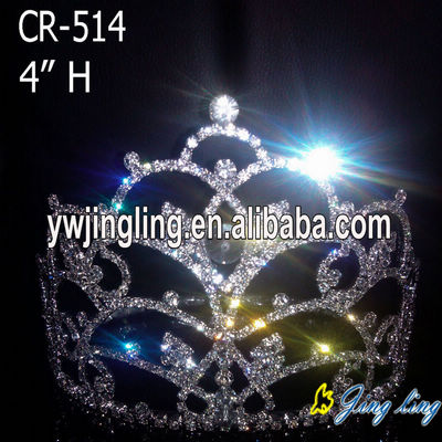 4 Inch custom wholesale pageant crowns for sale