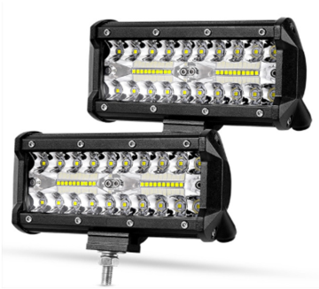 Offroad LED Lights: Tri-Row 7 Inch LED Light Bar Combo 120W 12V 24V - 2019 Light Bar