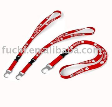 Polyester lanyard met flesopener