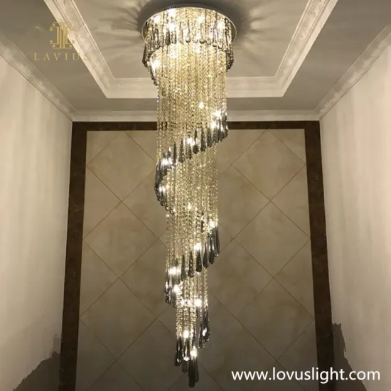 High luxury custom crystal hotel lobby hotel staircase decoration modern chandelier