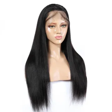 Cheap Wholesale Human Hair Straight Wig Indian Human Hair Transparent 13X4 Swiss Lace Frontal Wigs Lace Hair Wig For Black Women