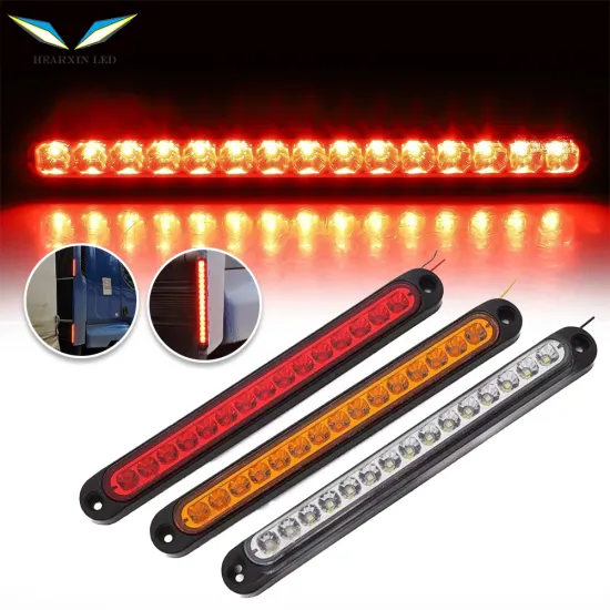 Ultra-thin LED Brake Light Bar for Trucks and Cars - 24V/12V Red