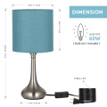 Dunstblaue Tischlampen moderne Nachtlampen