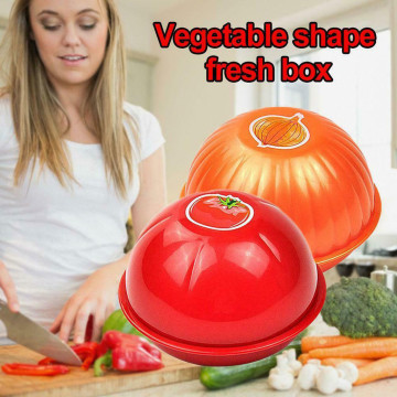 Creative Kitchen Refrigerator Vegetable Fruits Crisper Containers Onion Avocado Tomatoes Lemon Fresh Storage Box #YL10