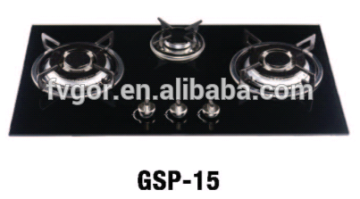 Fvgor high quality 3 burner cooker with tempered glass price GSP-15