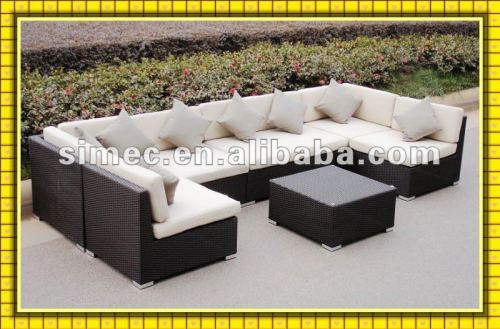 all weather HDPE rattan sofa set SCSF-126