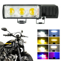 LiuHJG 3 Lens 22W Flash Super Brightness Waterproof Motorbike Driving Spotlight