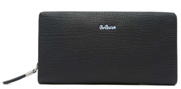 Long zipper wallet genuine leather wallet handbag plain clutch bag