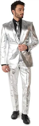 Funny Men`s Jacket Outfit with Tie Pants