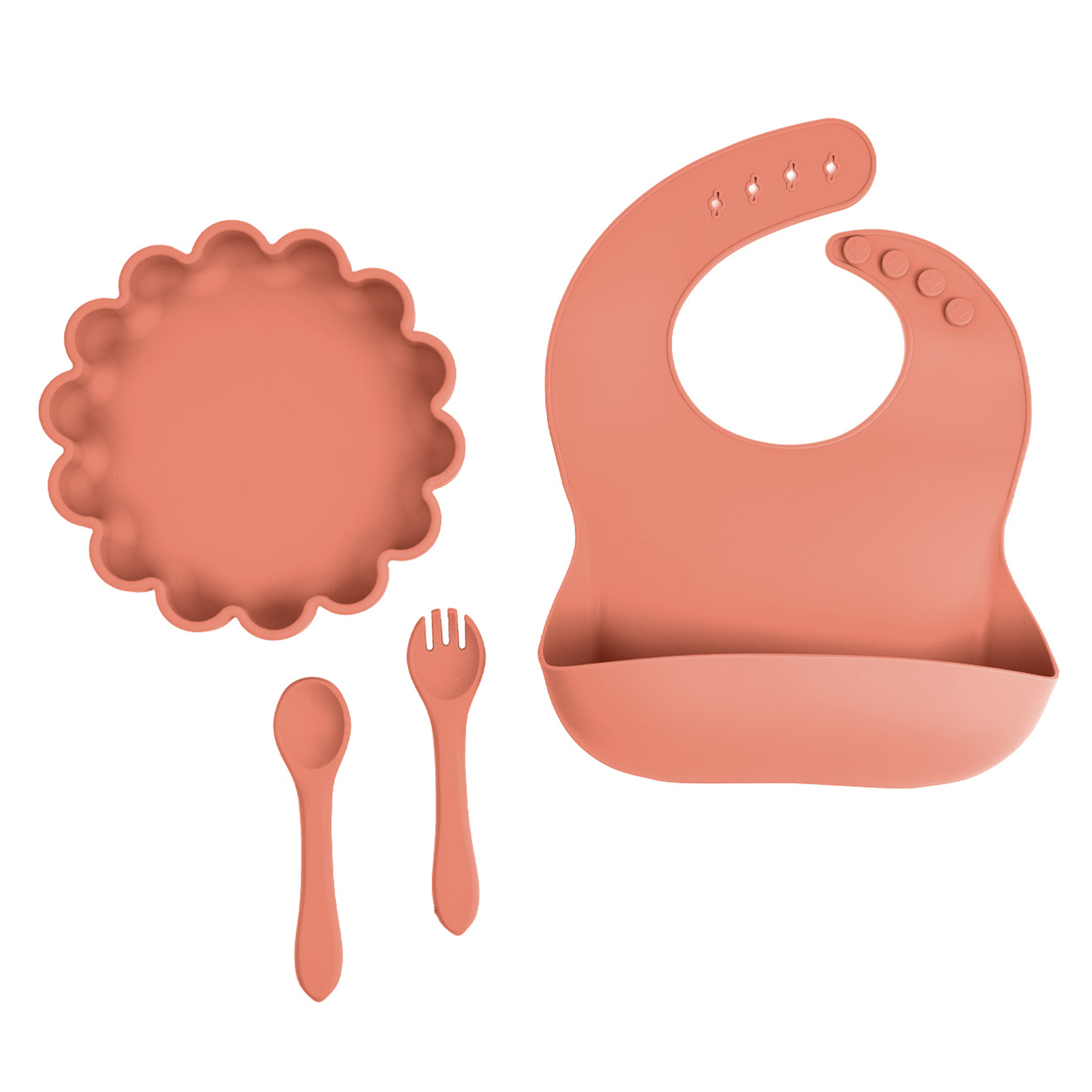 silicone bib and plate set MFZ-A007