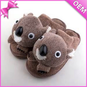 customize stuffed slippers plush flip flop slipper with koala head