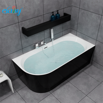 La lussuosa vasca da bagno a getto autoportante con caratteristiche di massaggio e atmosfera simile alla spa - include drenaggio e rubinetto
