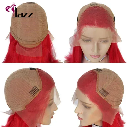 13x4 colored red bob lace frontal human hair wig,  ombre red bob 4x4 lace closure wig