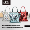 Geometrische Wassertropfen-Muster Handtasche Vegan Leder Handtasche Umhängetasche Umhängetasche Mode Handtasche