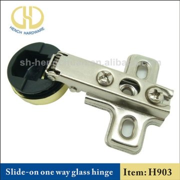 Slide-on One Way Glass Hinge