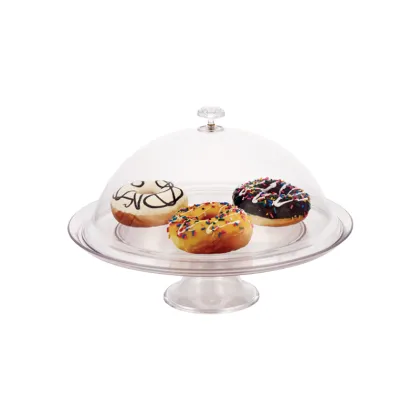 12 Inch Clear Polycarbonate Cake Stand for Bread and Cakes