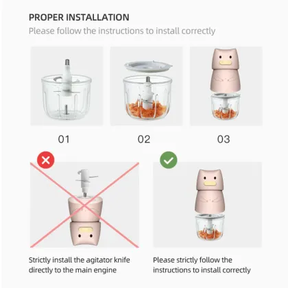 Rechargeable Mini Electric Baby Food Grinder for Kids
