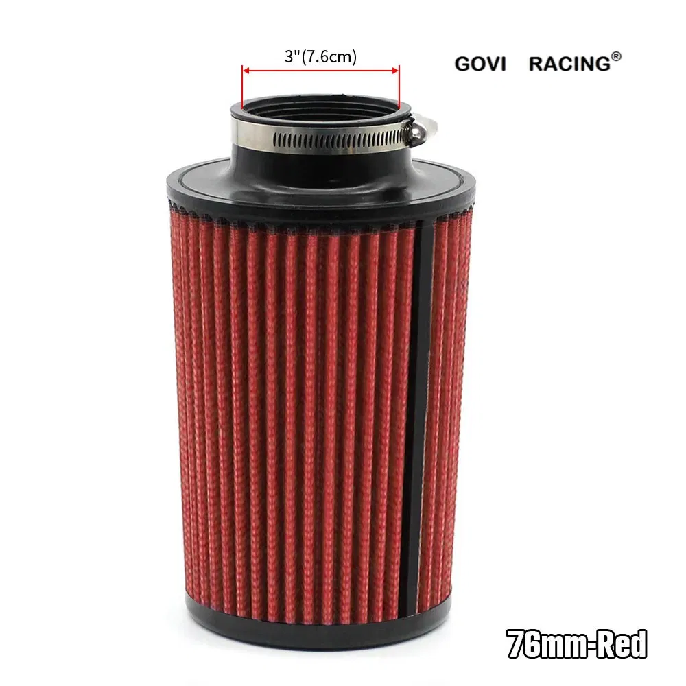 Nuovo filtro per aria auto da 245 mm con mesh di ferro da 76 mm universale blu per il tubo di aspirazione dell'aria dell'auto