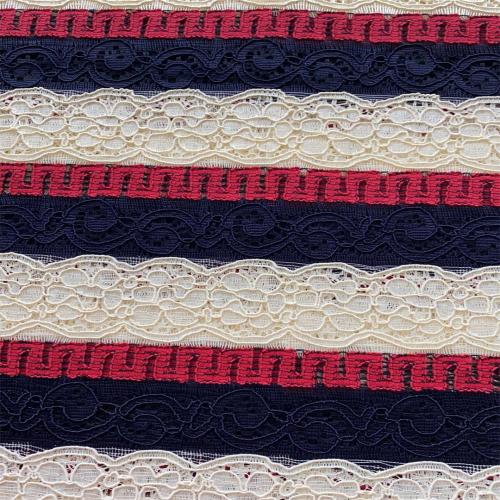 Fancy Nylon Cotton Poly Lace Fabric