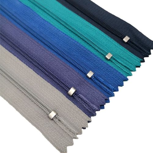 Various colour 10inch nylon zippers in bulk