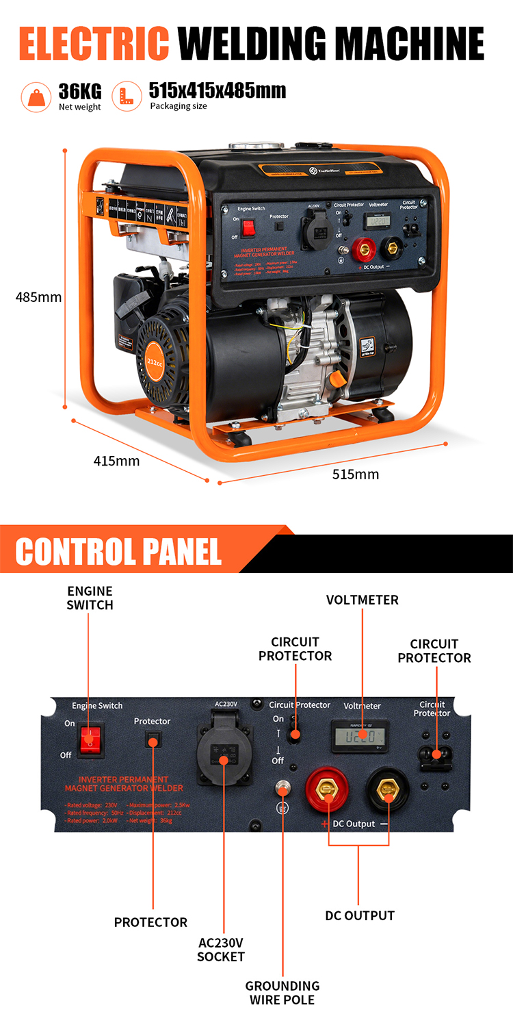 Gasoline welding machine