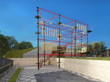 Hot Selling Newest Outdoor playground equipment rope course