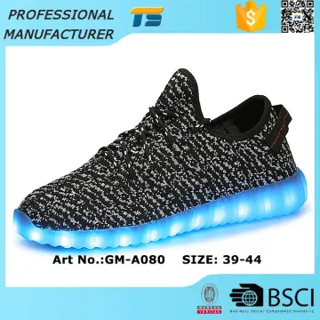 Adult Usb Charger 13 lights waterproof Flyknit Led Sport Flash Light Shoes