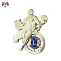 Metal Gold Lion Club Event Pin Insignia