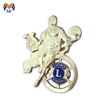 Metal Gold Lion Club Event Pin -Abzeichen