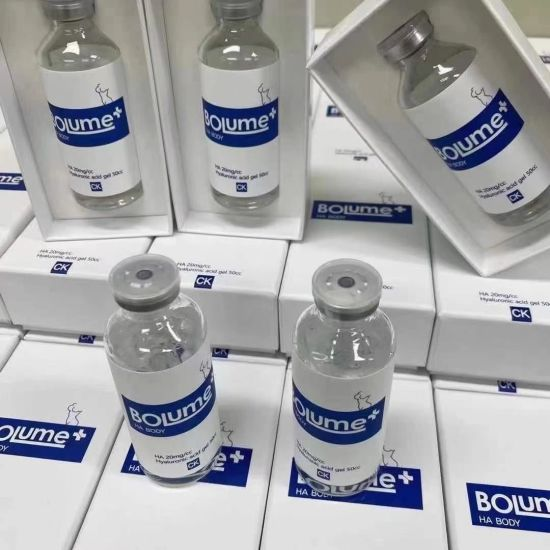 Injection d'acide hyaluronique de 50 ml de Bolume pour soulèvement des fesses