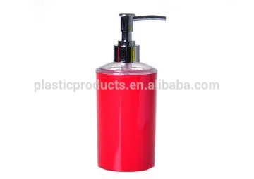 Red plastic lotion bottles for shampoo
