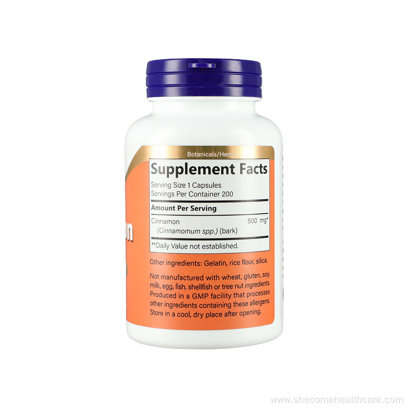 Cinnamon Non-GMO Healthy Glucose Metabolism Cinnamon capsule