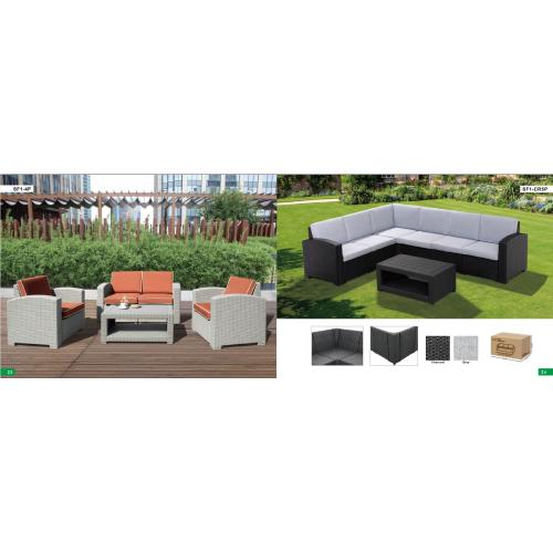 Factory price adjustable sofa set rattan