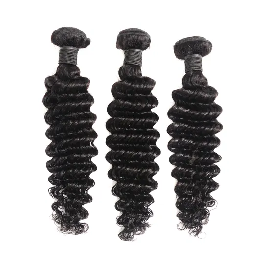 Brazilian hair styles 100% unprocessed curly human hair extension deep wave natural color hair bundles