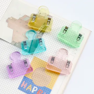 Colorful Cute Acrylic Binder Clips - Office & School Decorative Planner Supplies