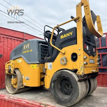 Used SANY SZR30C-8 Front Steel Rear Rubber Roller 3 Ton Tire Road Roller