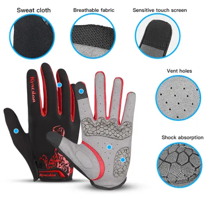 Microfiber Racing Protective Shockproof Pads Gloves for Motorcycle and Cycling