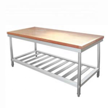 High Quality Wooden Workbench with Stainless Steel Feet for Baking Tools