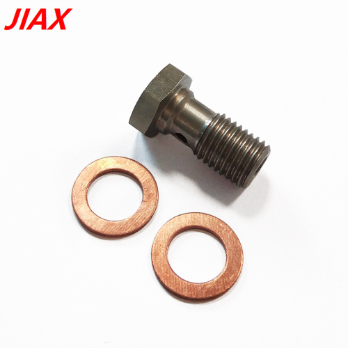 Stainless steel brake tubing single hole hollow screw