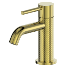 Diamond Cutting Brass Basin Faucet Gold