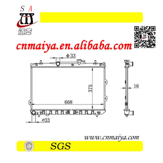 auto radiator fit for CERATO 2.0i 2005
